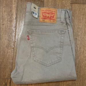 Levi's Cream Straight Jeans